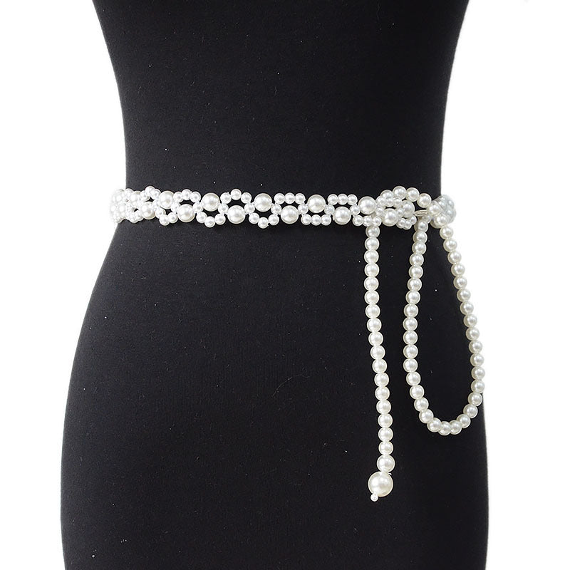 Elastic elastic pearl thin belt