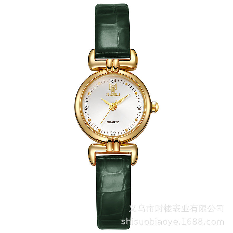 Reloj de cuarzo vintage para mujer con esfera pequeña 