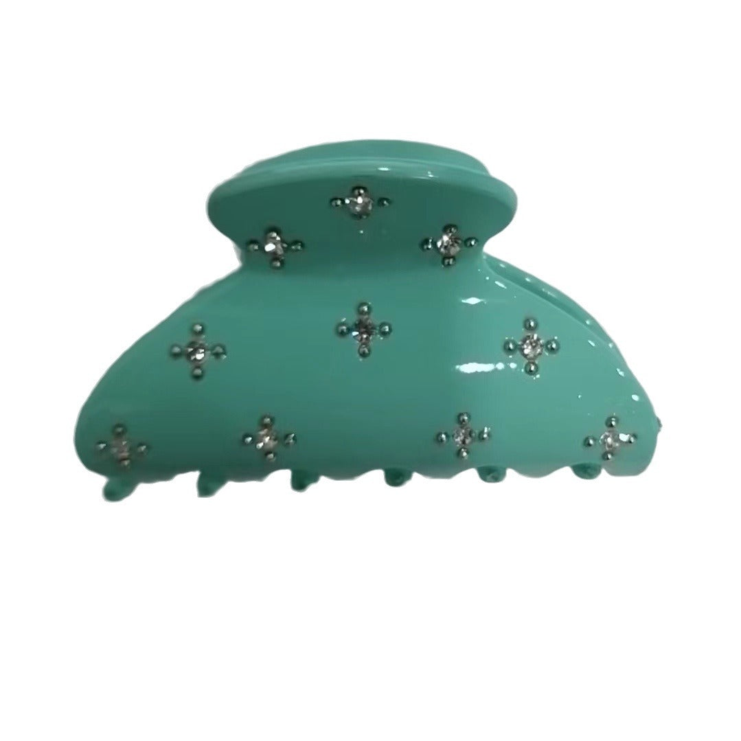 Korean diamond-set acetic acid grab clip headgear