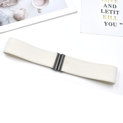Red elastic waist seal wide belt