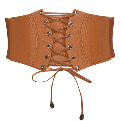 Black fashion women's wide waist seal