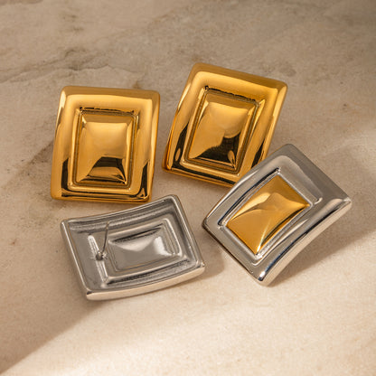 Rectangular shaped earrings