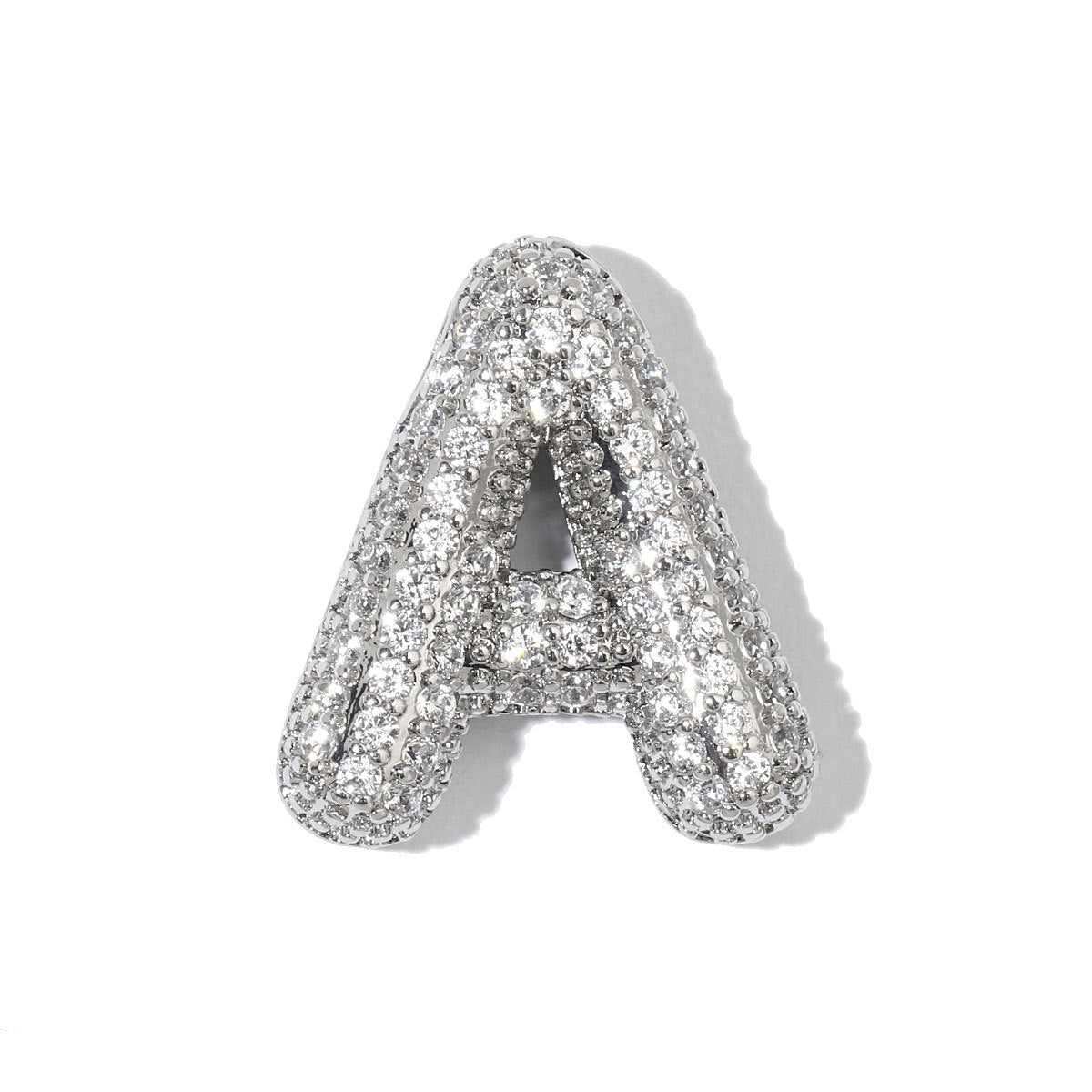 A-Z Copper Zircon Letter Necklace Pendant