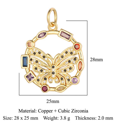 Copper Zircon Cross Virgin Necklace Pendant