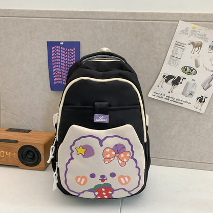 Backpack with cute print and large capacity