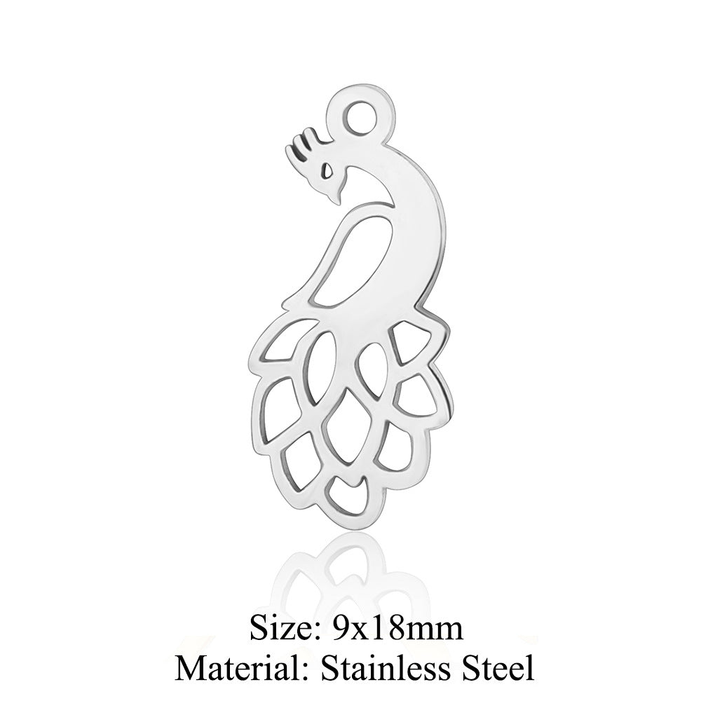 5 pcs/titanium steel pendant pigeon owl dolphin