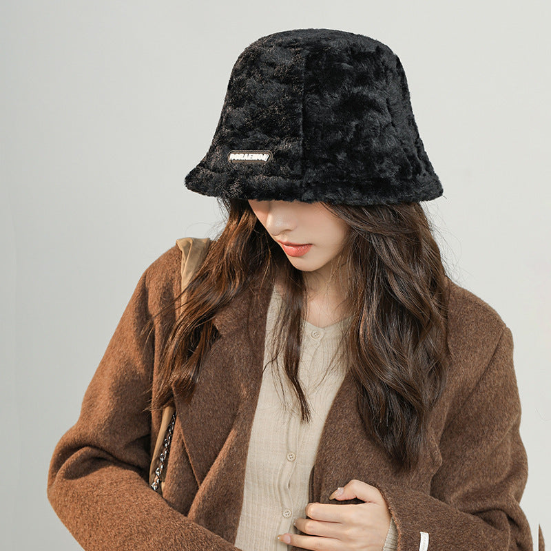 Fashion Winter Plush Bucket Hat