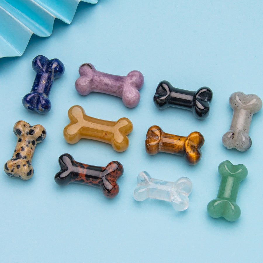 Crystal Agate Carved Bone Miniature Ornaments