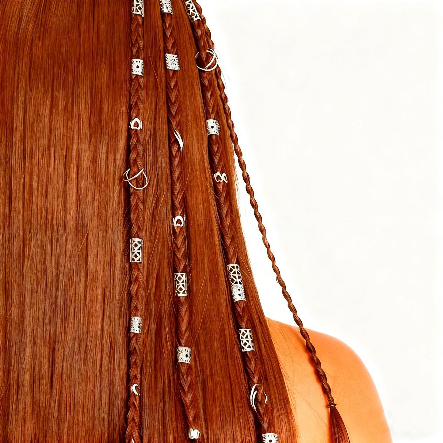 40Pcs Gold Hair Extension Rings