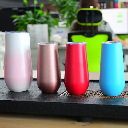 Anti-drop long-necked champagne glass