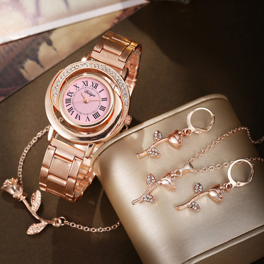 Watch rose jewelry set wholesale