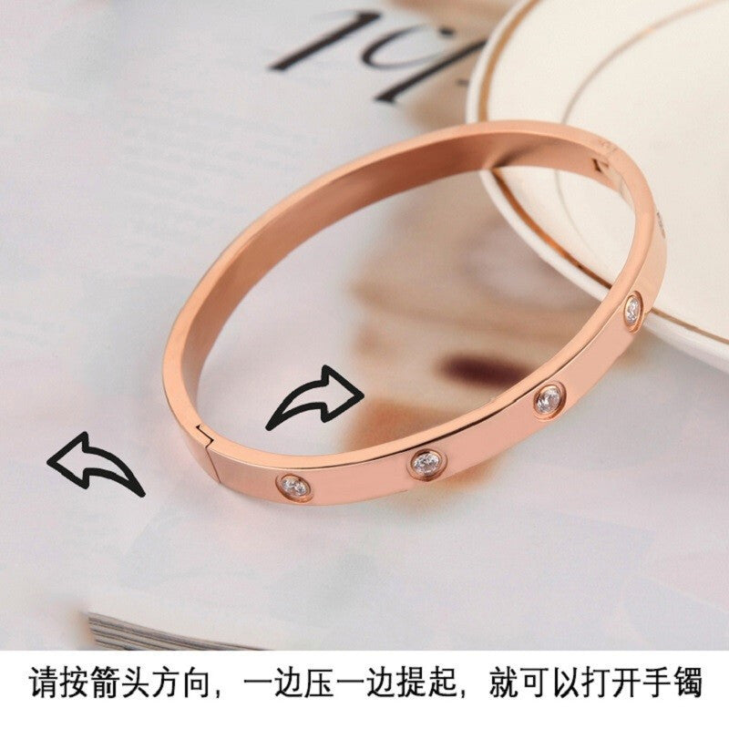 Titanium Steel Zircon Classic Boho Light-Luxury Bracelet