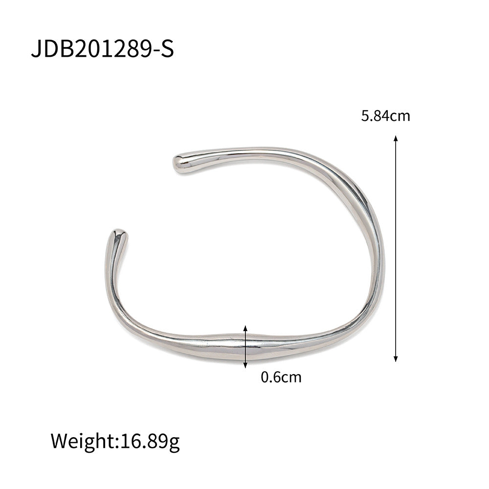 Bracelet Steel Ring Polished Earrings