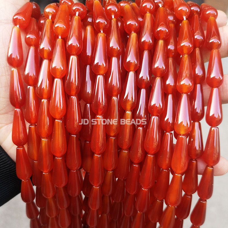 8 * 20Mm agate water drop-shaped loose beads