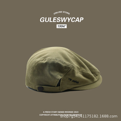 Gorra de vendedor de periódicos estilo británico retro 