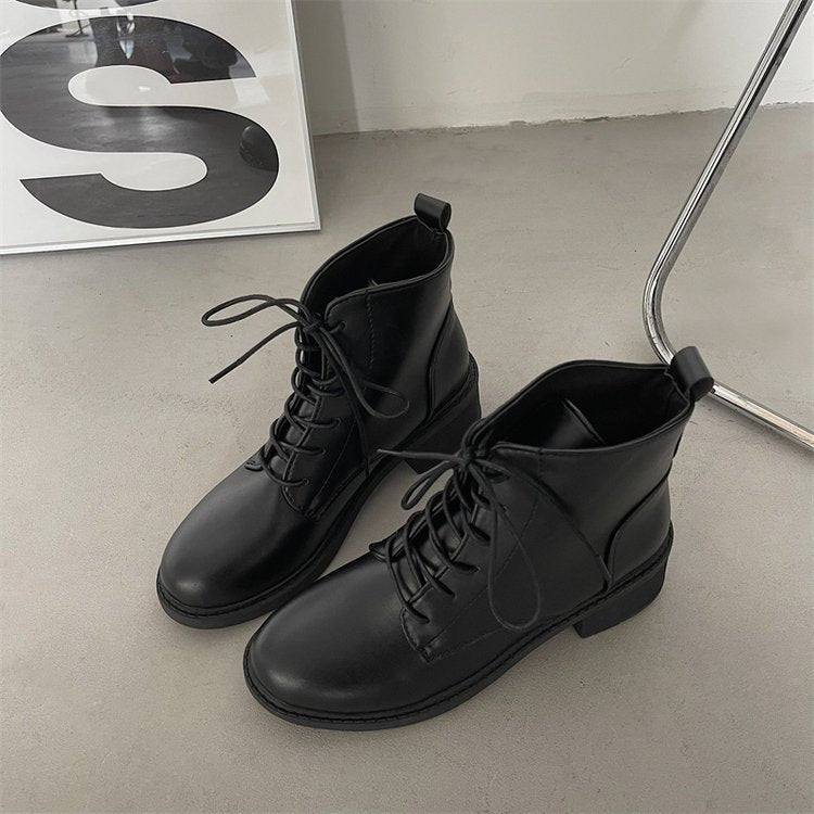 Short Boots Medium Heel Martin Boots