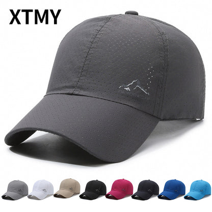 Gorra de béisbol con protección solar de malla transpirable y de secado rápido 