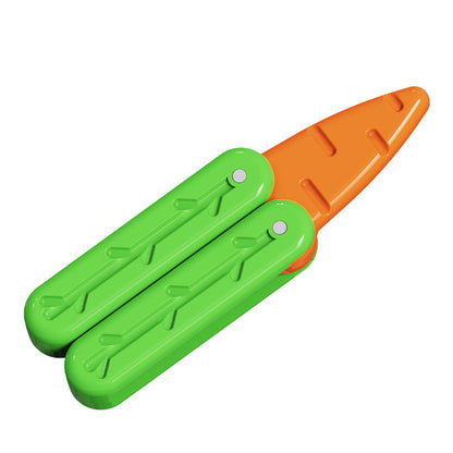Cuchillo de mariposa de rábano, cuchillo de gravedad impreso en 3D que brilla en la oscuridad 
