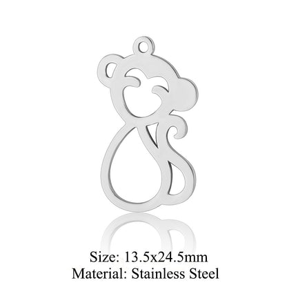 5 pcs/titanium steel pendant pigeon owl dolphin