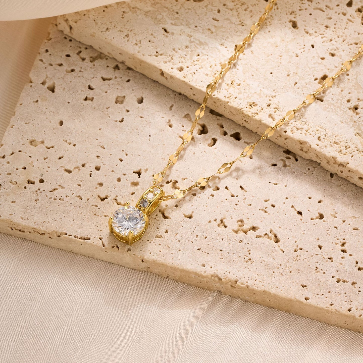 Titanium Steel Zircon Necklace