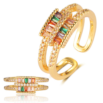 Cross eye zircon ring