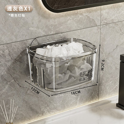 Storage Wall-Mounted Bathroom Clear Hanging Basket