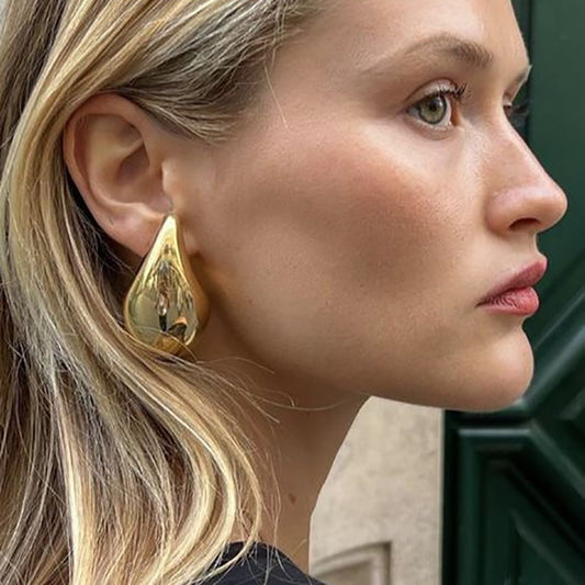 Oversized Teardrop Stud Earrings