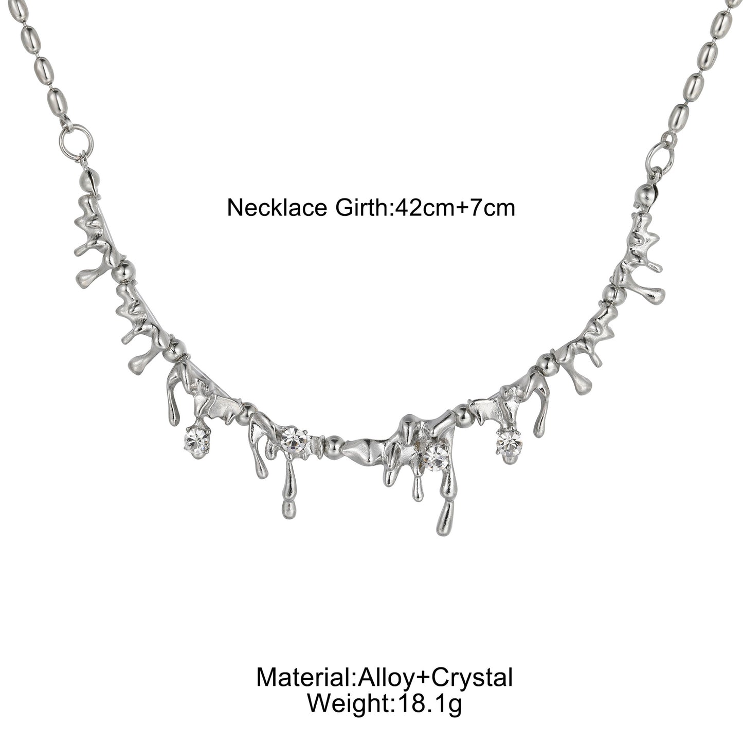 Metal Lava Drop Necklace