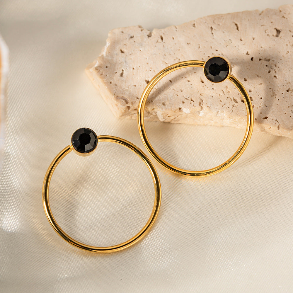 Faceted Circle Earrings