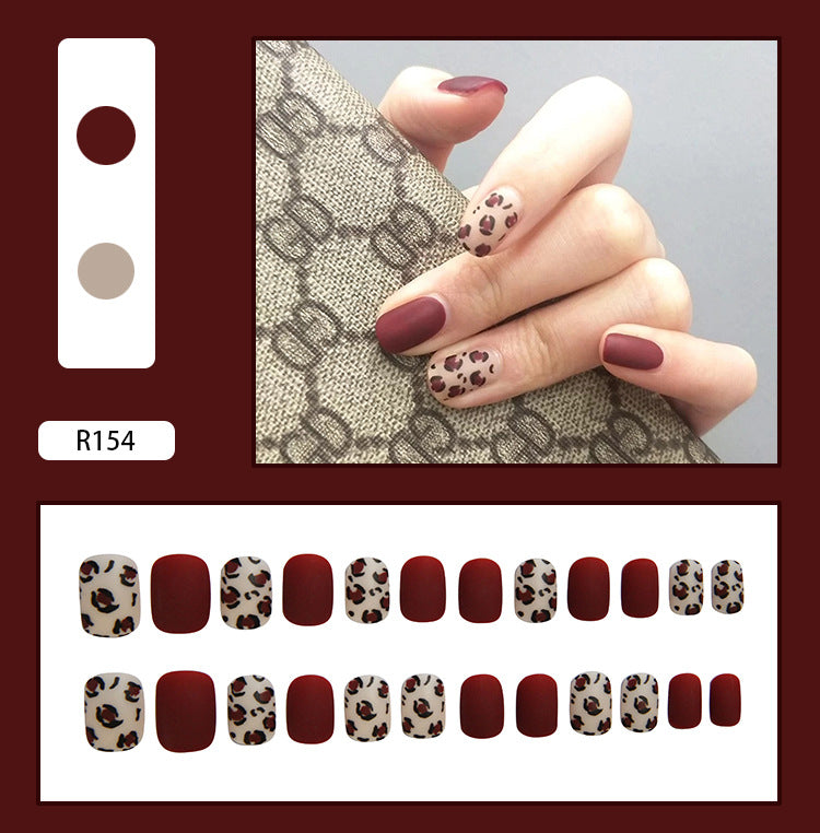 Pegatinas para decoración de uñas a presión, uñas postizas extraíbles 