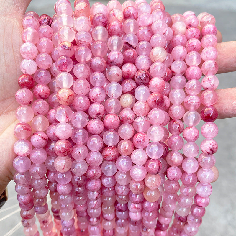 Afghanistan white jade loose beads milk white jade round beads