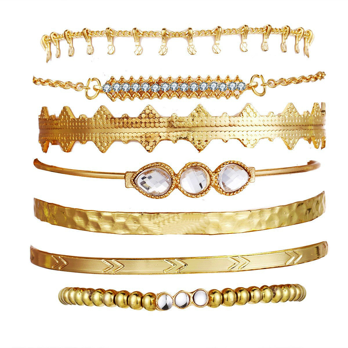 Multi-Layer Metal Bracelet Set