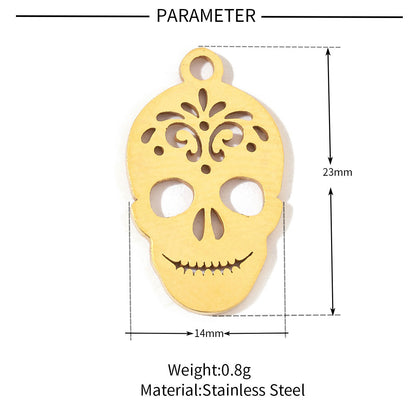 20 pcs/pack Flower Life Tree Titanium Steel DIY Pendant