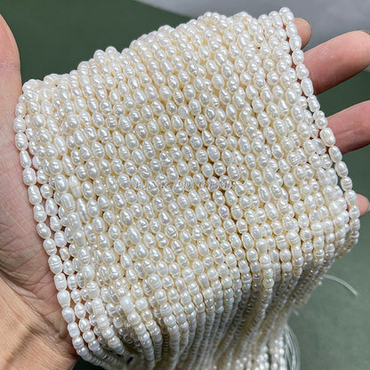 4-5Mm natural threaded freshwater pearl