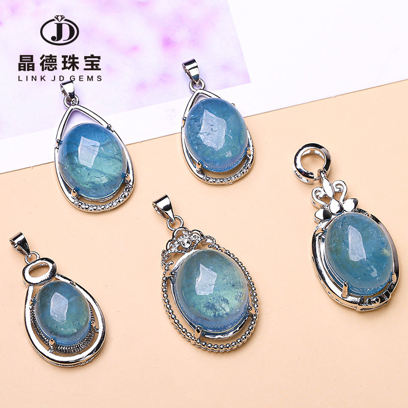 7A Natural Devil Blue Ocean Sapphire Pendant