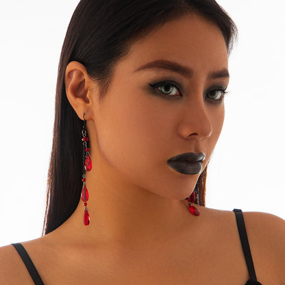 Halloween Ball Diamond Bleeding Earrings