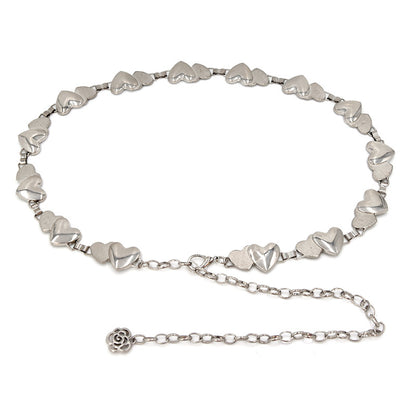 Peach heart waist chain women's fashion