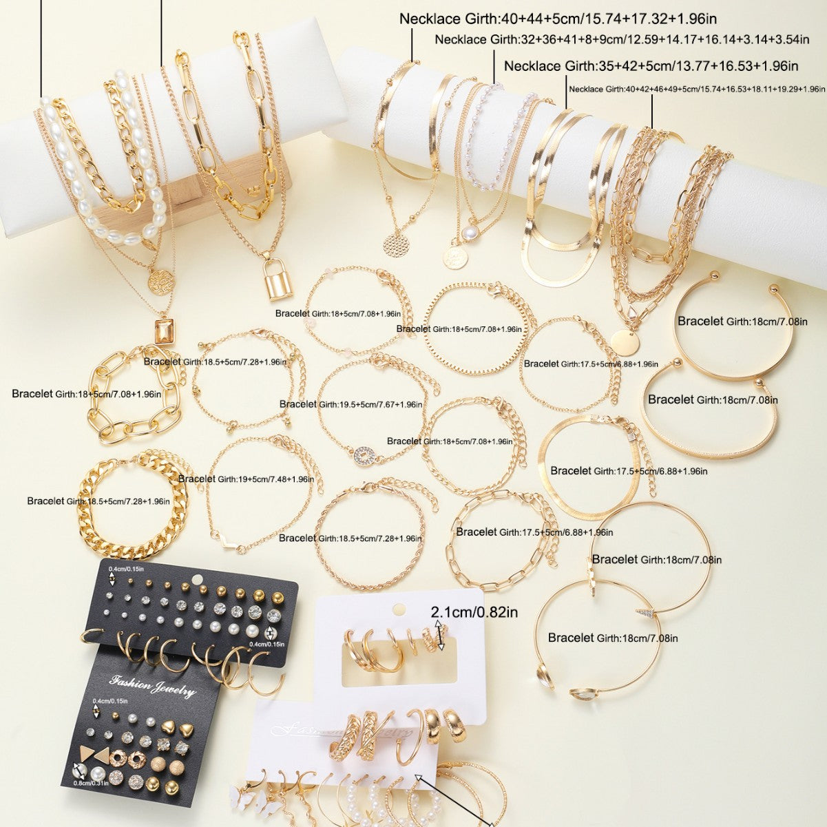 108-Piece Zircon Pearl Jewelry Set