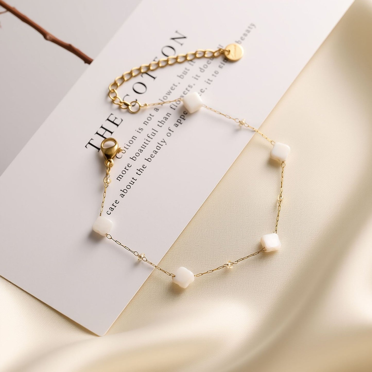 Natural Stone Geometric Necklace & Bracelet Set