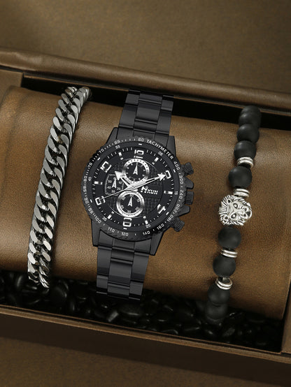 Automatic Mechanical Crown Bracelet Watch Set