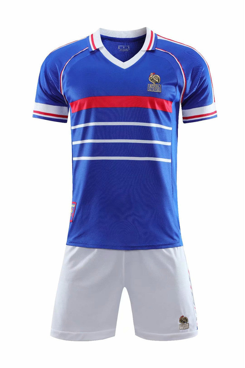 98 World Cup France 10 Zidane Classic Retro Adult Kids Set Jersey