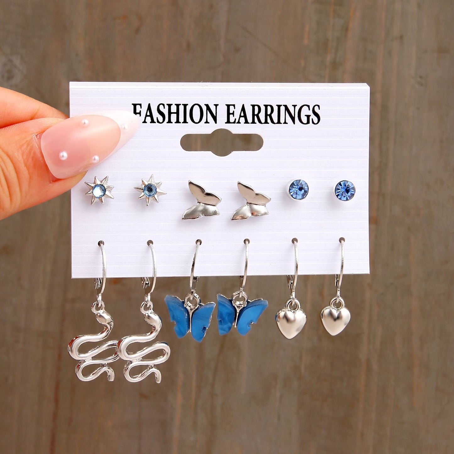 Snake & Butterfly Earring Set
