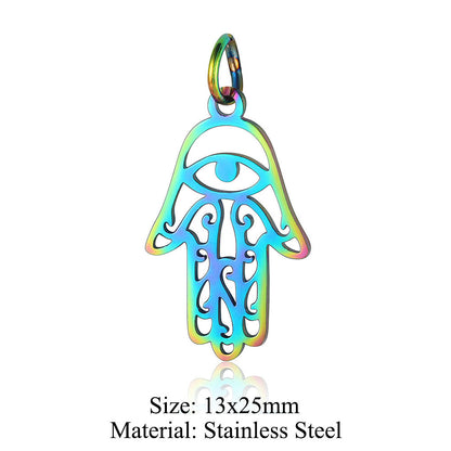5 pcs/coated colorful dream catcher titanium steel pendant