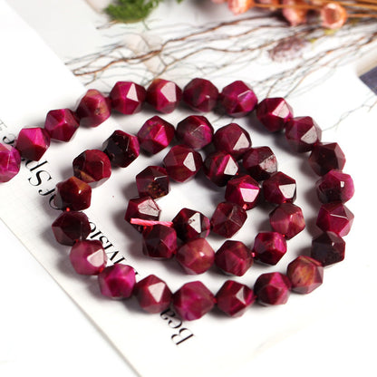 Tiger eye cut rhombus beads loose beads