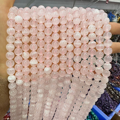 Cuentas de cristal de calcita natural de 6-10 mm 