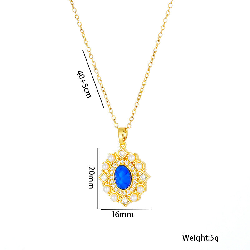 Collar de moda con colgantes de corazón, luna y estrella, acero titanio 