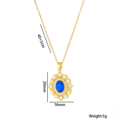Collar de moda con colgantes de corazón, luna y estrella, acero titanio 