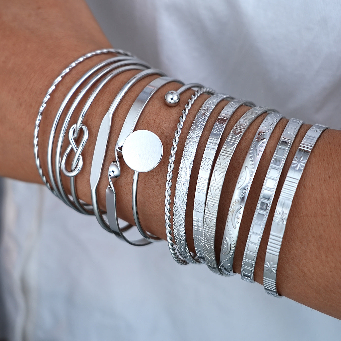 Retro Open Chain Bracelet Set