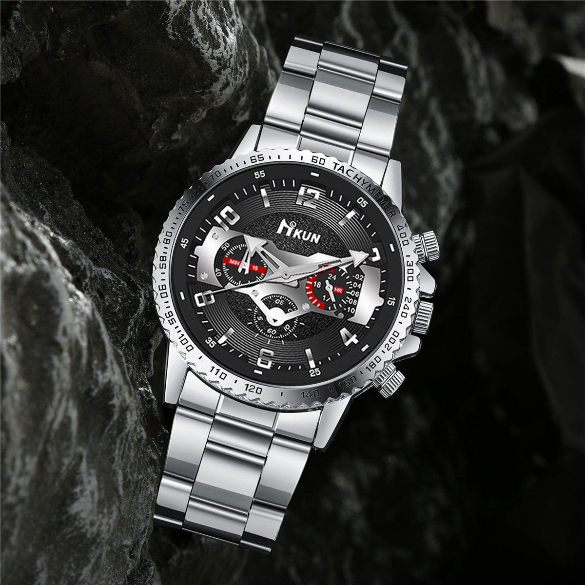 Men's Watch Punk Woven Bracelet Set