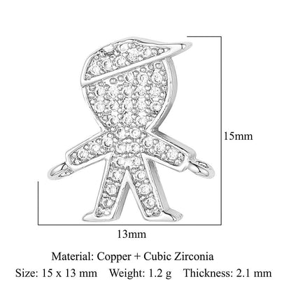 Copper zircon DIY jewelry accessories dripping love